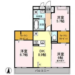 アネックス曙町【3階】の間取り