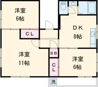 キャッスル自由が丘【101号室】の間取り