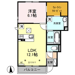 サンモールB【1階】の間取り