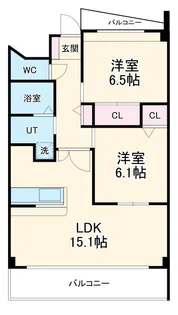 ラ・ミノールⅡ【305号室】の間取り
