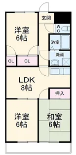 ラ・グラシューズ【4階】の間取り