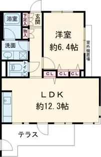 レジデンス桜新町スクエア【1階】の間取り