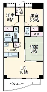 ブルームライフ向ヶ丘遊園【202号室】の間取り