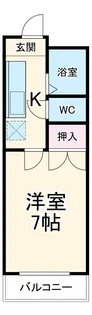 レークハヤⅠ【2階】の間取り