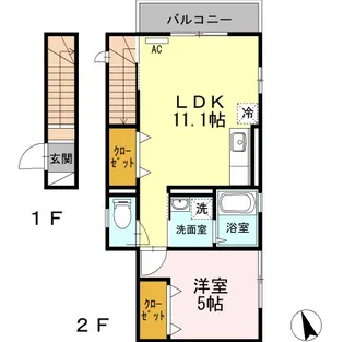 エコフォレスト【2階】の間取り