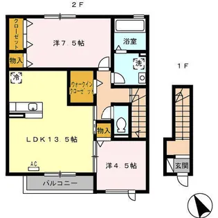 ヒルズあさひヶ丘【2階】の間取り