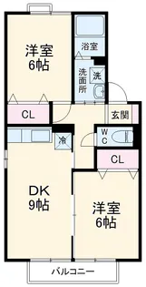クレール マルシェ【1階】の間取り