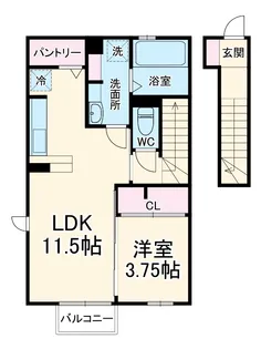 アルバグランデ金場B【2階】の間取り