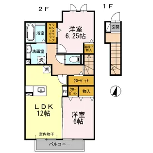 ア・カームハウス【2階】の間取り