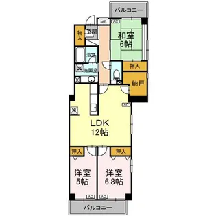 ジャルダン桜町【305号室】の間取り