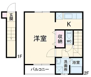 アンプルール リーブル 苗場【2階】の間取り