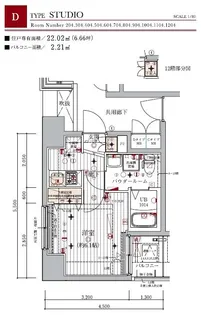 メインステージ北千住Ⅱ【10階】の間取り