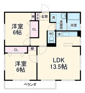 蟹江マンション【2階】の間取り