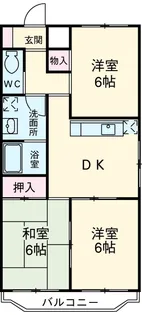 サンチェリーキタムラ【305号室】の間取り