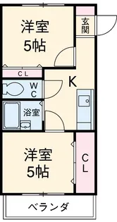ハイツ田戸【101号室】の間取り