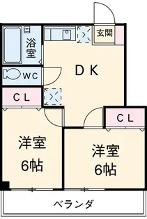 ハイツ田戸【203号室】の間取り