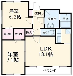 サンテラス【4階】の間取り