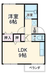 エバーグリーンII【2階】の間取り