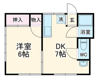 足立荘【201号室】の間取り