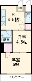 ヒルトップクラルテ【1階】の間取り