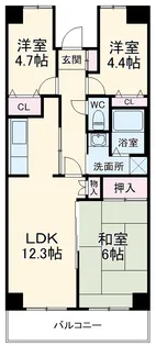 プロスペール谷塚壱番館【4階】の間取り