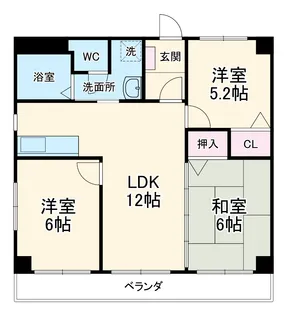 アンジェロ・パティオ【2階】の間取り