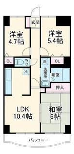 リレント谷塚【4階】の間取り