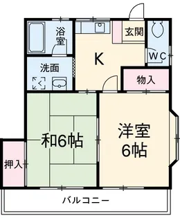 塩川ハイツ【102号室】の間取り