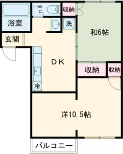 ロイヤルハウスミタ【202号室】の間取り