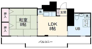 ライオンズリゾートマンション芦名【A-308号室】の間取り