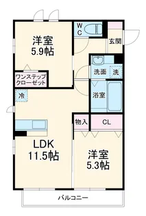 プロムナード元住吉 B棟【2階】の間取り