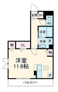 クラール獨協【1階】の間取り