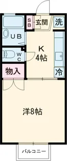 ラ・フォンテーヌ【102号室】の間取り