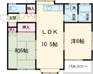 ヴィレッジ真下A【201号室】の間取り