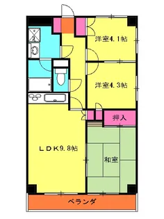 デュオアカシヤ【206号室】の間取り
