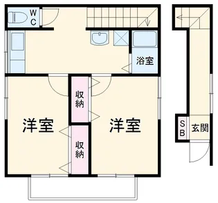 シオタハイツ【201号室】の間取り