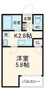 Hale Canal【1階】の間取り