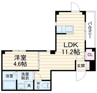 エトワールすみよし【1階】の間取り