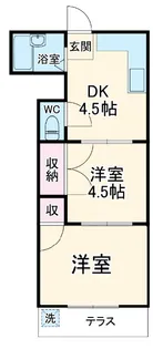 グリンピュア日総【201号室】の間取り