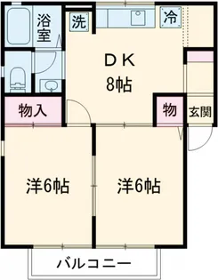 アルカディアA【202号室】の間取り