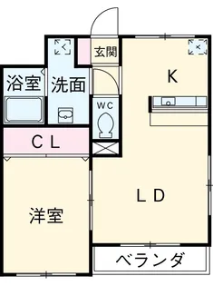 キャッスル篠目【301号室】の間取り