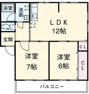 タウニー作野 B【202号室】の間取り