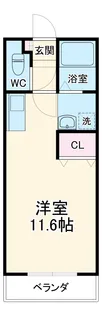 シャンブル英美【2階】の間取り