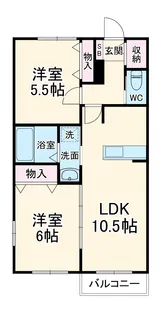 ヴィラ ロイヤル【2階】の間取り