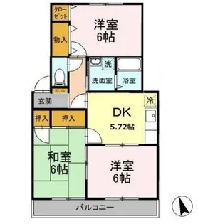 サイプレス北習志野【1階】の間取り