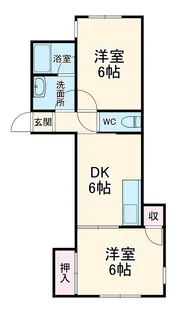 リンカン2IN1【103号室】の間取り