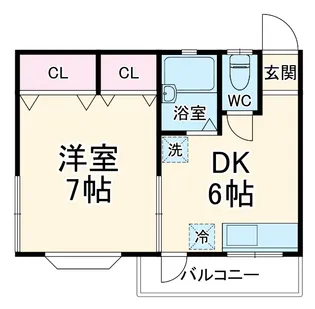 ポケット【102号室】の間取り