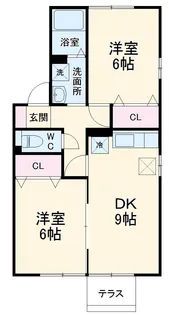クレール荒子【1階】の間取り