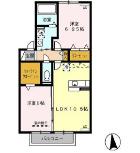 ベルコート B棟【2階】の間取り
