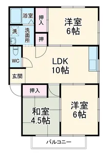 ヴィラ杉山【202号室】の間取り